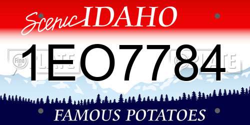 1EO7784 Idaho License Plate