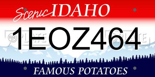 1EOZ464 Idaho License Plate