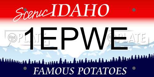 1EPWE Idaho License Plate