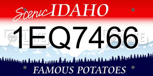1EQ7466 Idaho License Plate