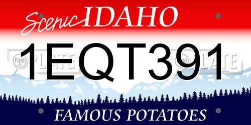 1EQT391 Idaho License Plate