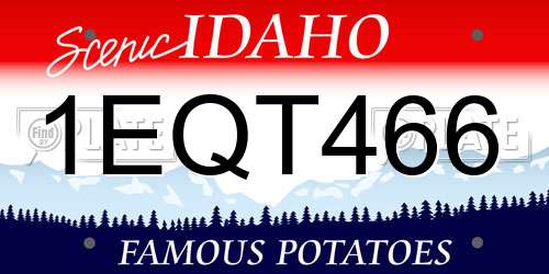 1EQT466 Idaho License Plate