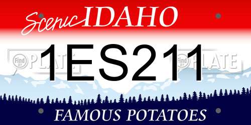 1ES211 Idaho License Plate