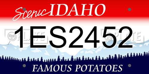 1ES2452 Idaho License Plate
