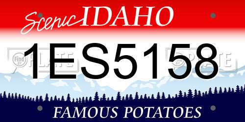 1ES5158 Idaho License Plate
