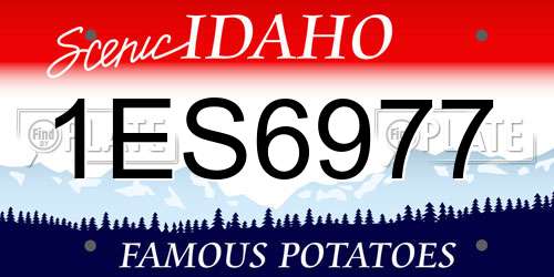 1ES6977 Idaho License Plate