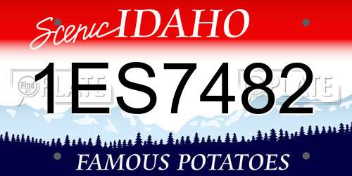 1ES7482 Idaho License Plate