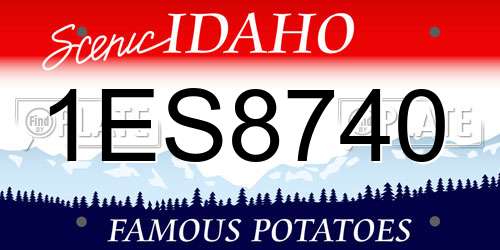 1ES8740 Idaho License Plate