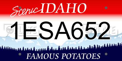 1ESA652 Idaho License Plate