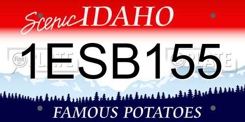 1ESB155 Idaho License Plate