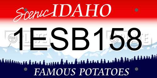 1ESB158 Idaho License Plate