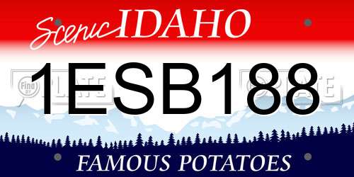 1ESB188 Idaho License Plate