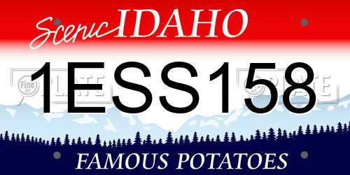 1ESS158 Idaho License Plate
