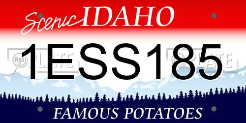 1ESS185 Idaho License Plate
