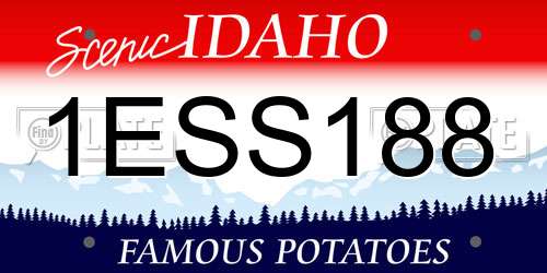 1ESS188 Idaho License Plate