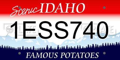 1ESS740 Idaho License Plate