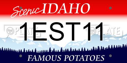 1EST11 Idaho License Plate