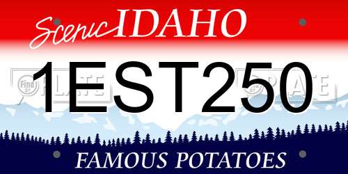 1EST250 Idaho License Plate