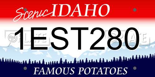 1EST280 Idaho License Plate