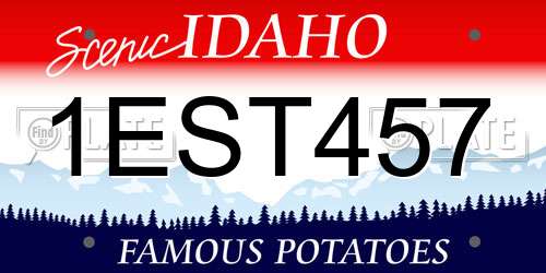 1EST457 Idaho License Plate
