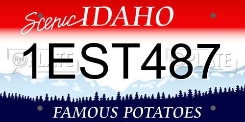1EST487 Idaho License Plate