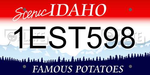 1EST598 Idaho License Plate
