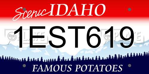 1EST619 Idaho License Plate
