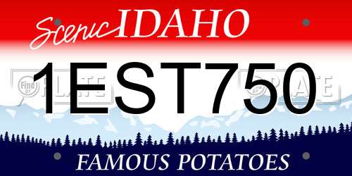 1EST750 Idaho License Plate