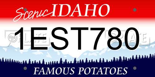 1EST780 Idaho License Plate