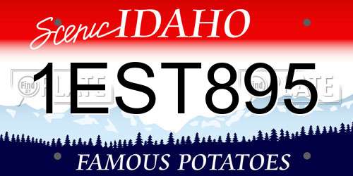 1EST895 Idaho License Plate