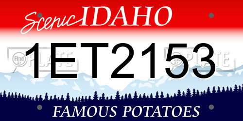 1ET2153 Idaho License Plate