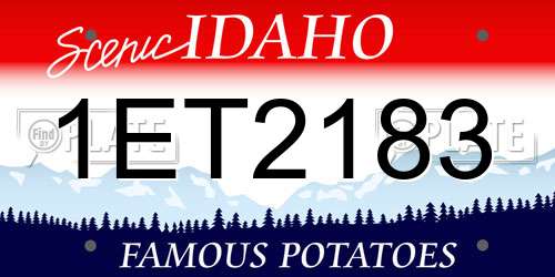 1ET2183 Idaho License Plate
