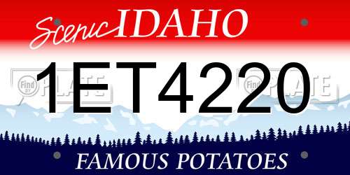 1ET4220 Idaho License Plate