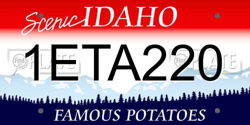 1ETA220 Idaho License Plate
