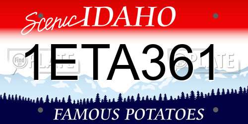 1ETA361 Idaho License Plate