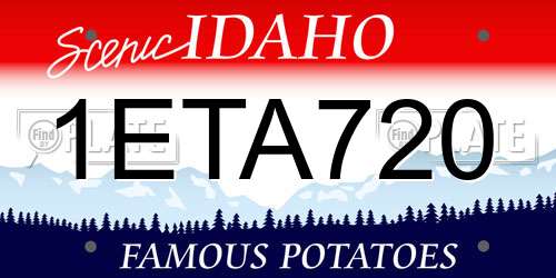 1ETA720 Idaho License Plate
