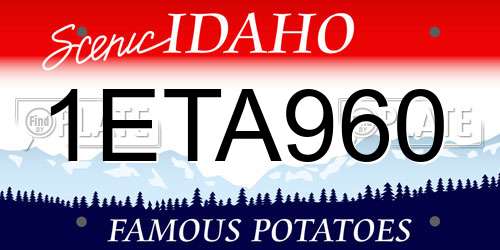 1ETA960 Idaho License Plate
