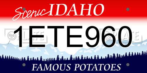 1ETE960 Idaho License Plate