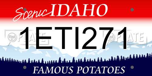 1ETI271 Idaho License Plate