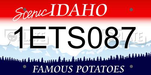 1ETS087 Idaho License Plate