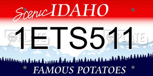 1ETS511 Idaho License Plate