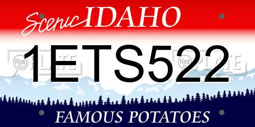 1ETS522 Idaho License Plate