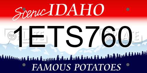 1ETS760 Idaho License Plate