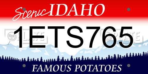 1ETS765 Idaho License Plate