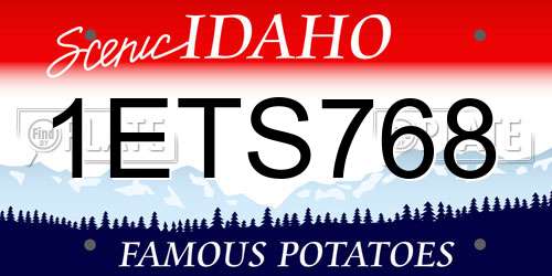 1ETS768 Idaho License Plate
