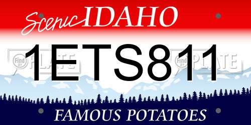 1ETS811 Idaho License Plate
