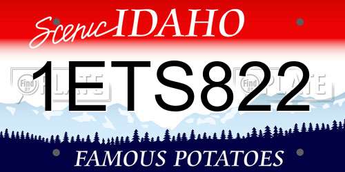 1ETS822 Idaho License Plate