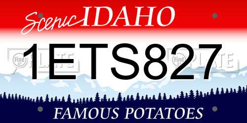 1ETS827 Idaho License Plate