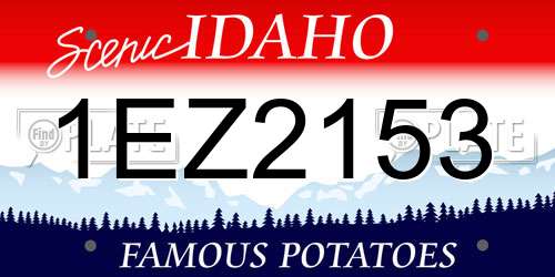 1EZ2153 Idaho License Plate