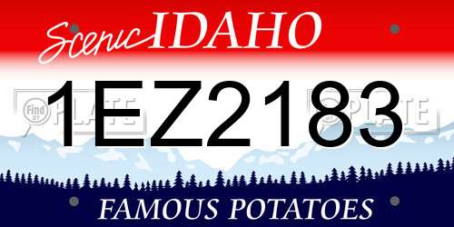 1EZ2183 Idaho License Plate